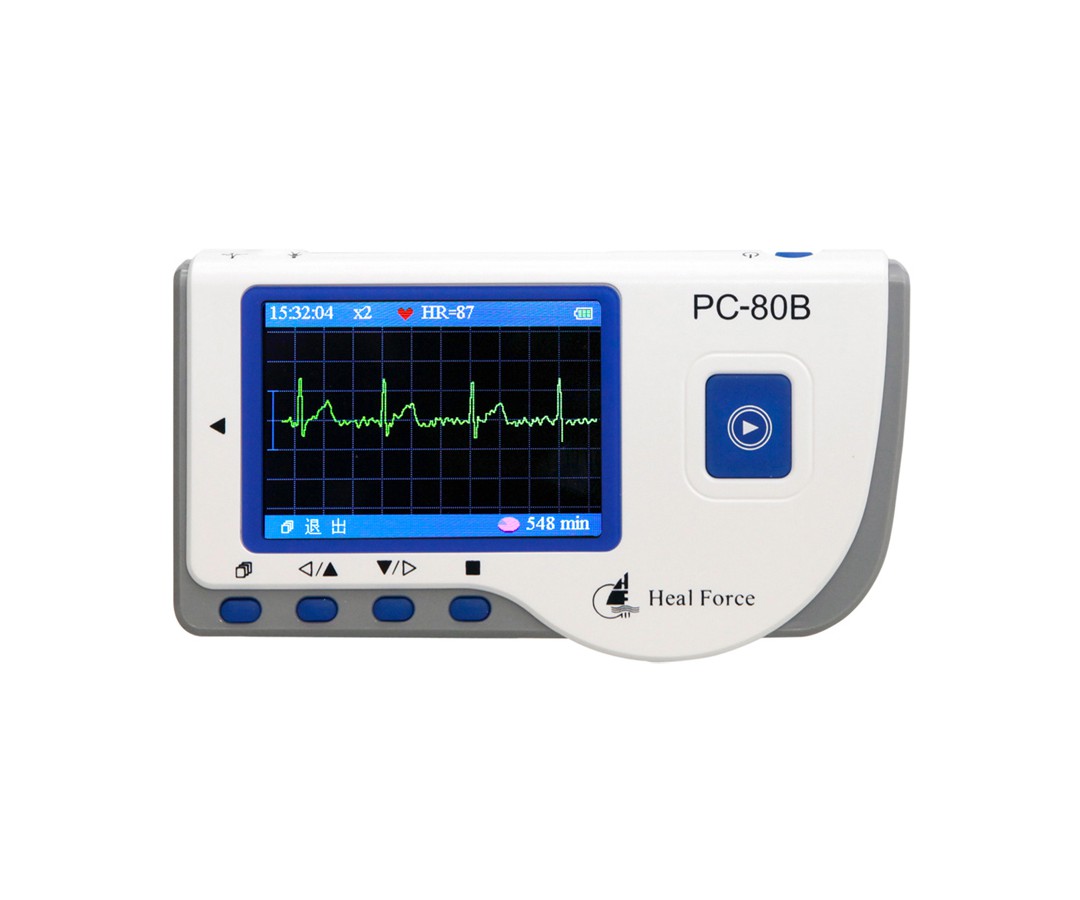 Heal Force PC-80B Advanced Handheld Color Screen ECG Portable Heart Monitor 